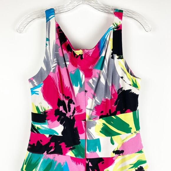 London Times Multi Color Bandage Dress Sleeveless Women’s Size 8 - Picture 10 of 12